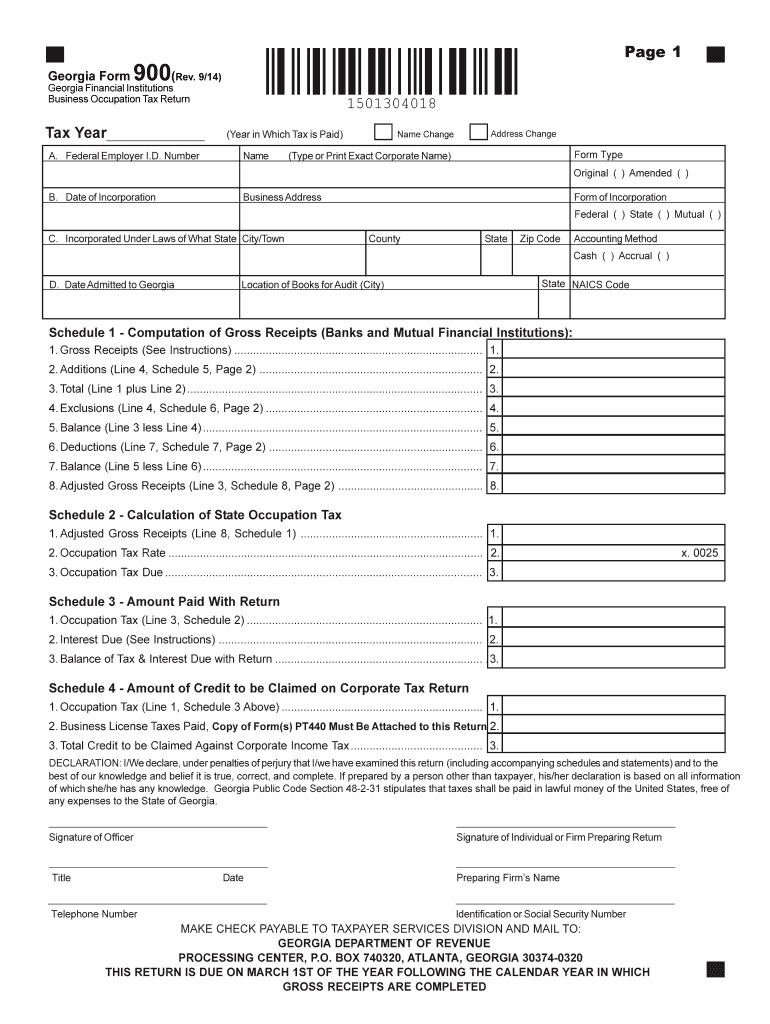 Get and Sign Ga 900  Form 2014-2022
