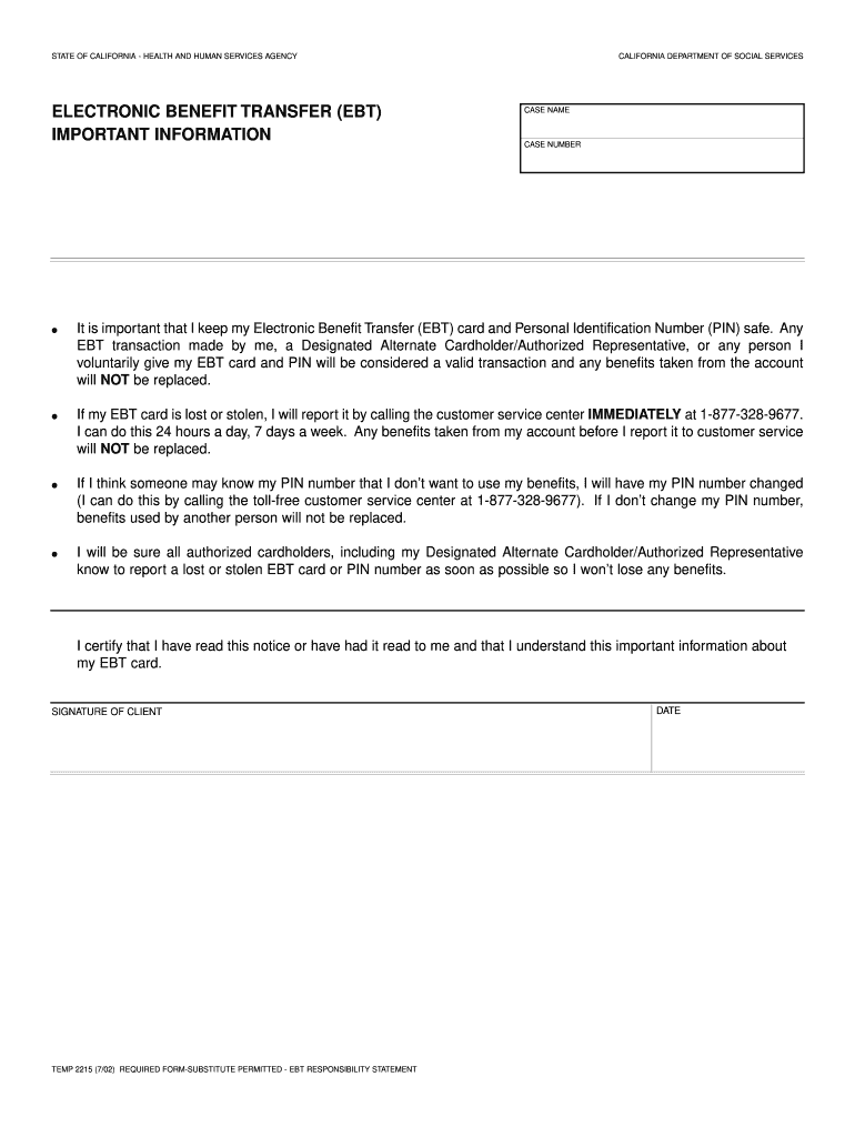 TEMP 2215 Cdss Ca  Form