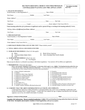 Section 8 Housing Ma  Form