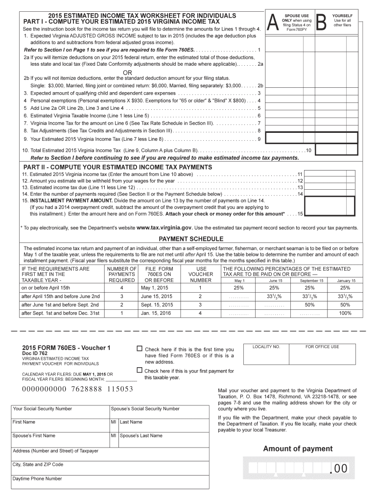  Form 760 Es 2015