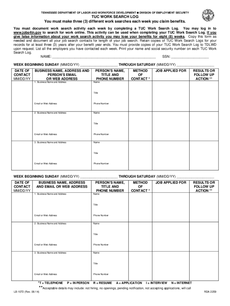  How to Fill Out Job Search Log for Unemployment Online 2014