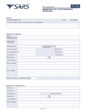 Income Tax Clearance Certificate PDF  Form