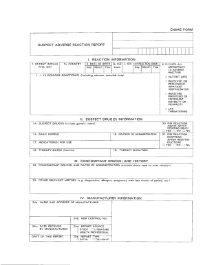 Cioms Form Template Word