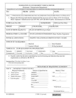 Fg Form 8001