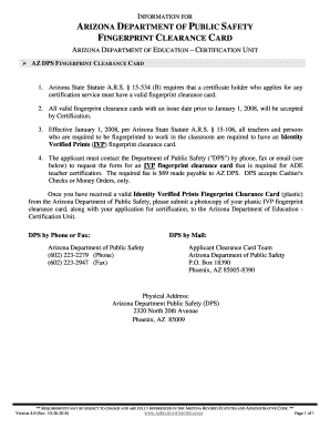 Dps Clearance  Form