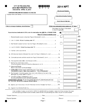 NPT Return Phila  Form