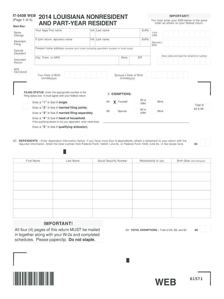  it 540b  Form 2014