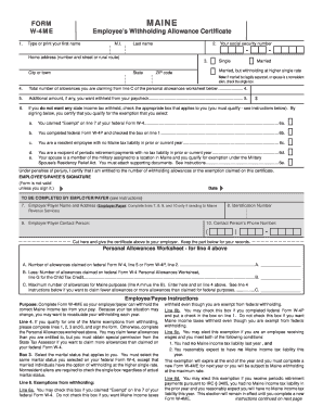 Maine W4 Form - Fill Out and Sign Printable PDF Template | signNow