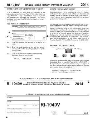 RI 1040V Tax Ri  Form