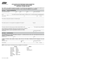 California Smog Exemption Form