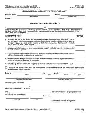 State of New Hampshire770 Dhhs Nh  Form