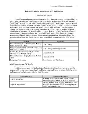 Example of an Fba  Form