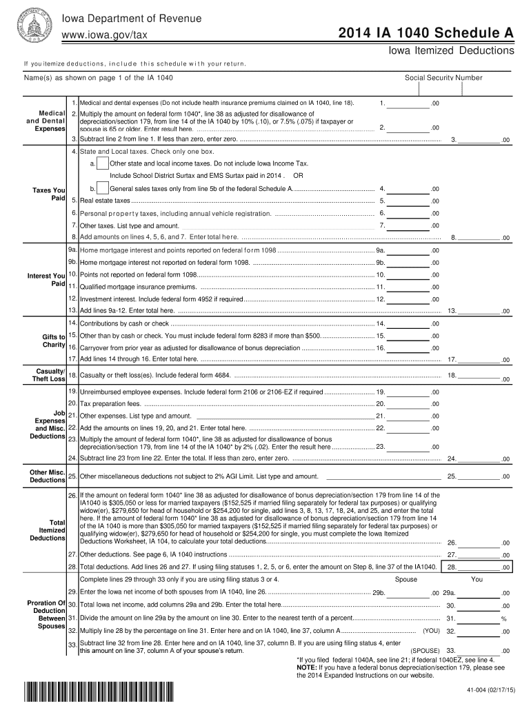  Deduction  Iowa Department of Revenue  Iowa Gov 2014