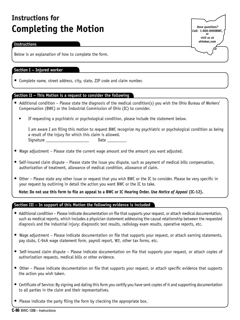  C86 Form Bwc 2007-2024