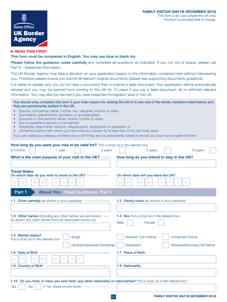  Uk Application Forms PDF 2012-2024