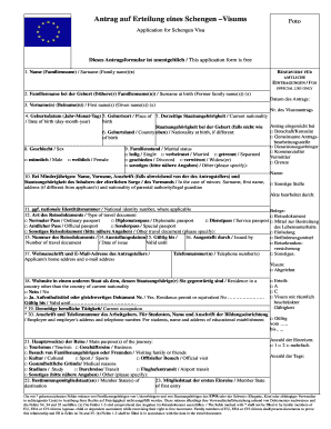 Antrag Auf Erteilung Eines Nationalen Visums Example  Form