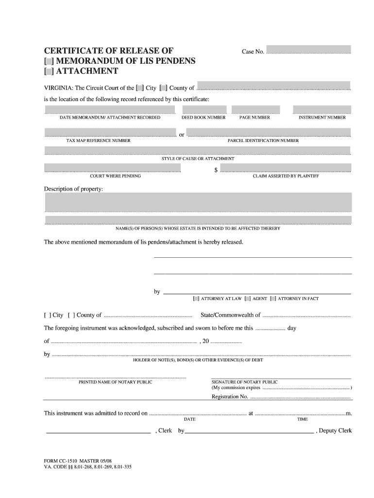 Virginia Certificate Release  Form