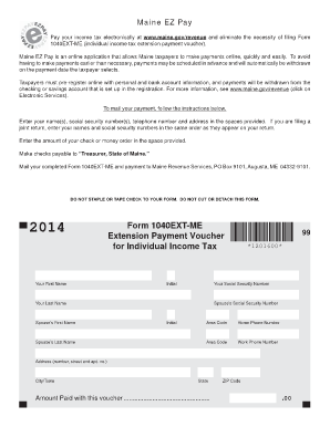 Form 1040EXT ME Maine