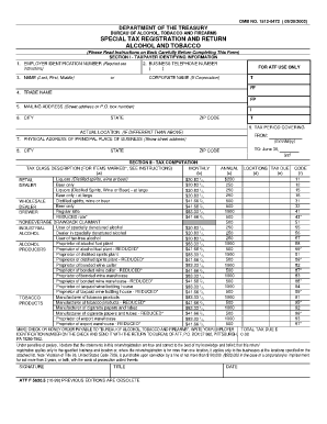 ATF F 5630 5 SPECIAL TAX REGISTRATION and RETURN Nyc  Form