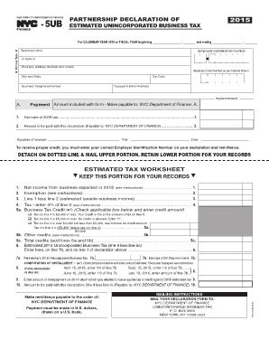 Get and Sign Nyc 5ub  Form 2015