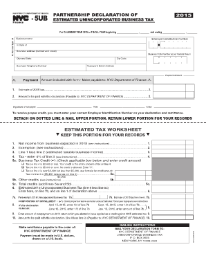  Nyc 5ub  Form 2015