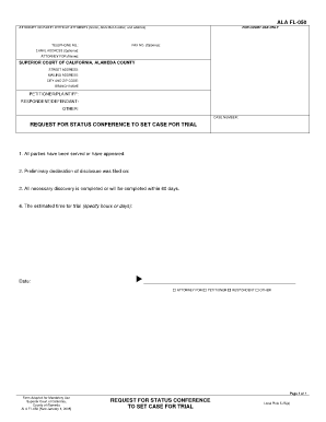 ALA FL 050 ATTORNEY or PARTY WITHOUT ATTORNEY Name, State Bar Number, and Address for COURT USE ONLY FAX NO Alameda Courts Ca  Form