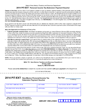 AMOUNT ENCLOSED PIT EXT New Mexico Personal Income  Form