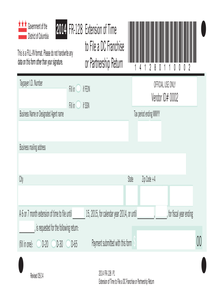 To File a DC Franchise  Otr Cfo Dc  Form