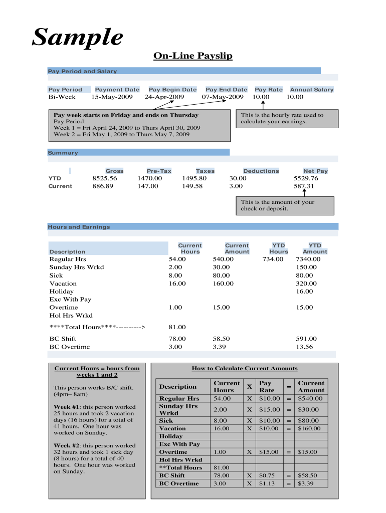 Salary Slip Format Online