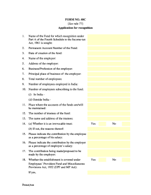 Form 40 Format