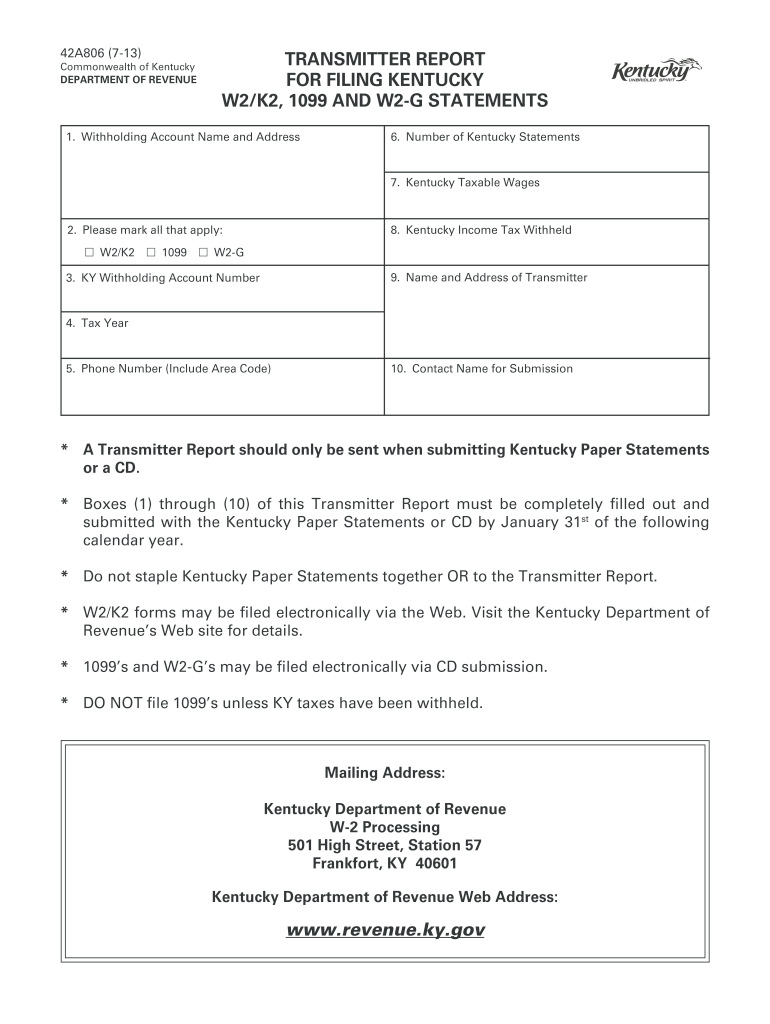  Ky Transmitter Instructions Form 2018