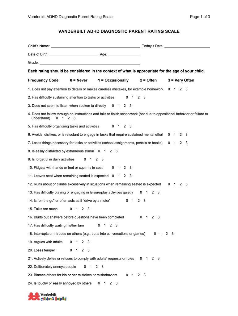 PDF of Adhd Parent Scale  Form