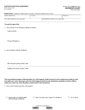  Connecticut Custody Forms 2000