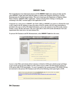 D6 Clearance Form PDF