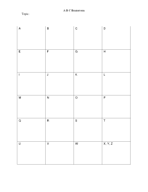 Blank Alphabet Chart  Form