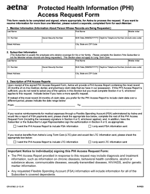 Phi Request Form