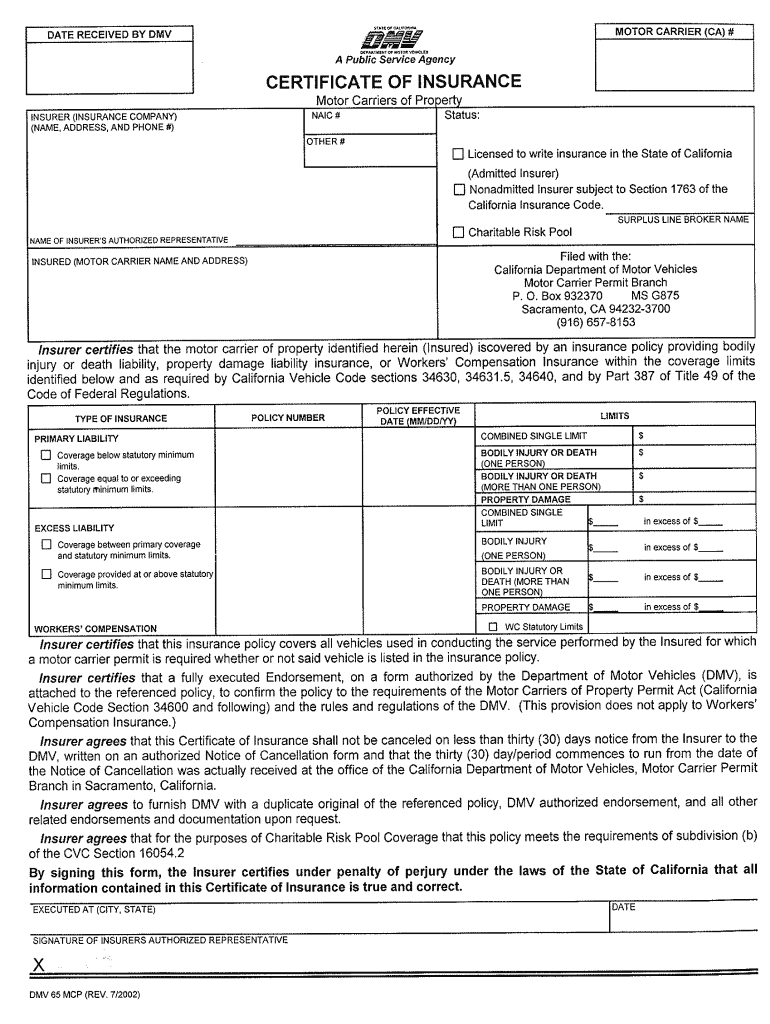  Mc65 Form 2002-2024