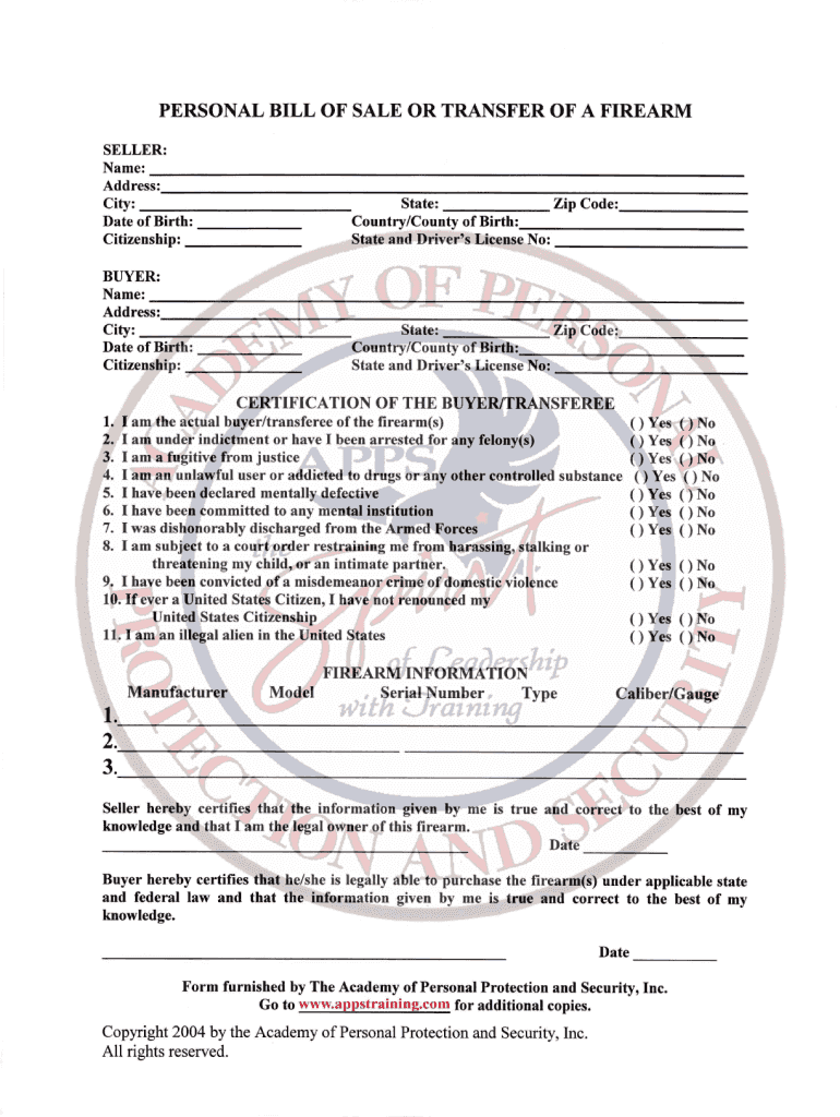 Georgia Gun Transfer Form