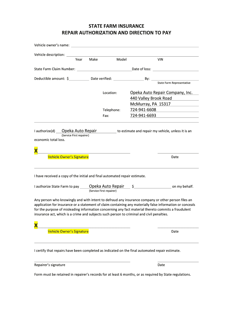 Direction of Pay Form