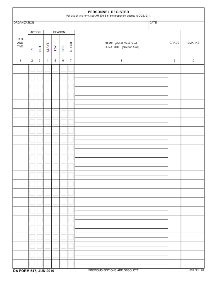 Get and Sign Personnel Register 2010-2022 Form
