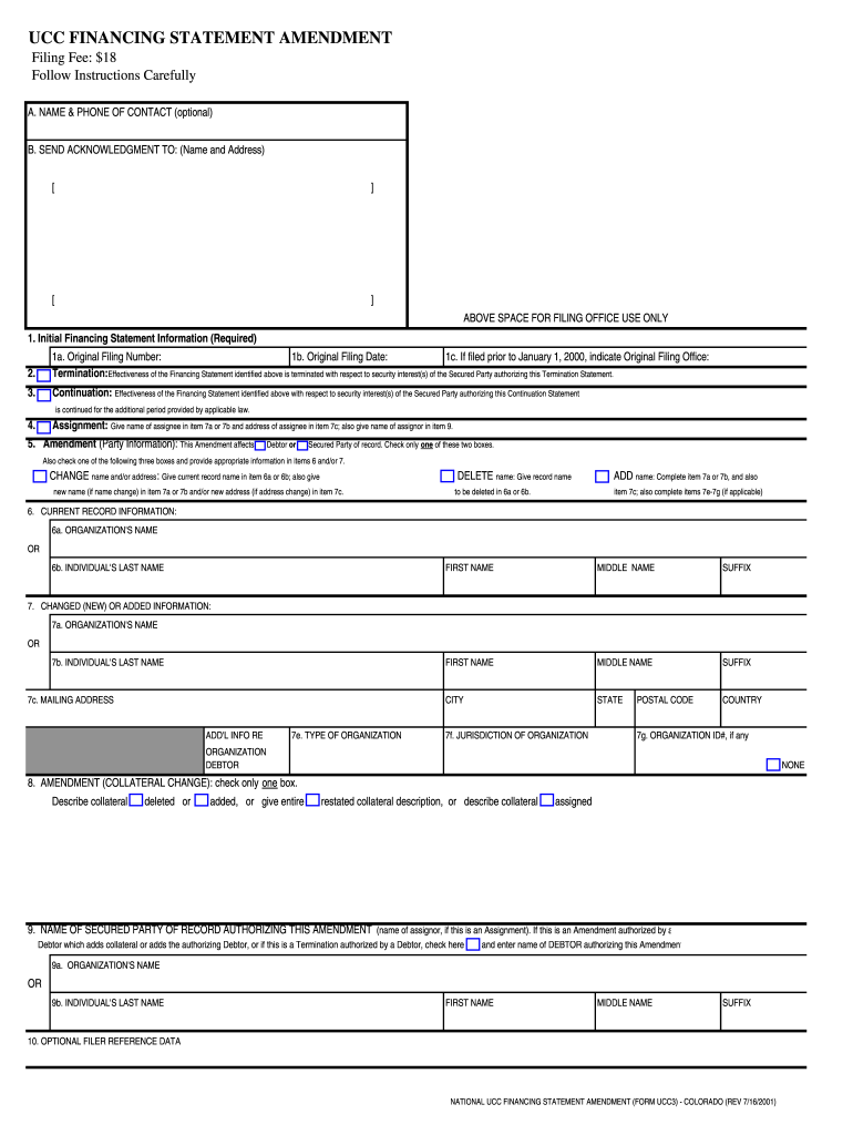 Get and Sign Colorado Ucc3 Form 2001-2022