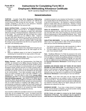 Nc 4 Fillable Form
