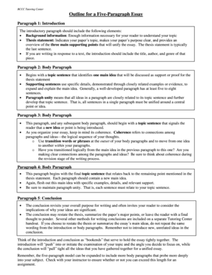 Email and Fax Paragraph Form