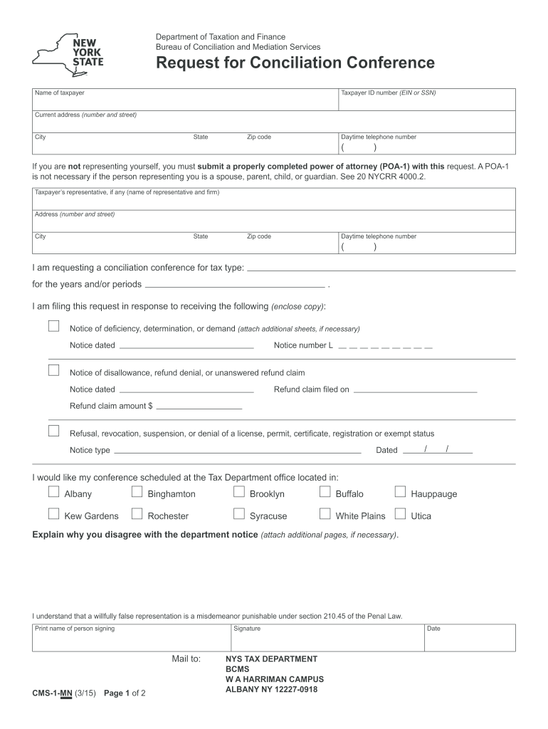 Cms 1 Mn  Form