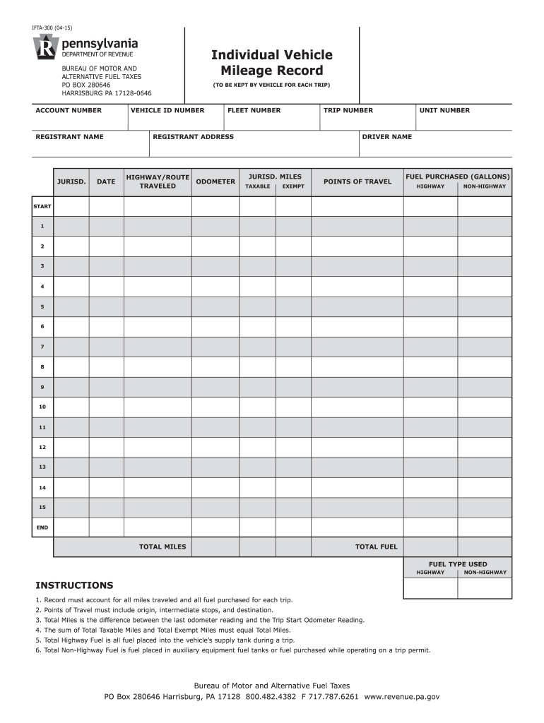 Ifta Mileage Sheet Fill Out and Sign Printable PDF Template signNow