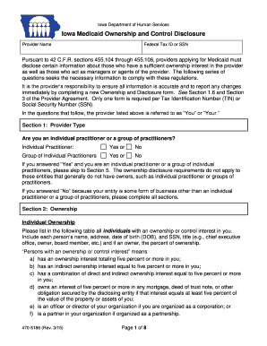 Iowa Ownership and Disclosure Form