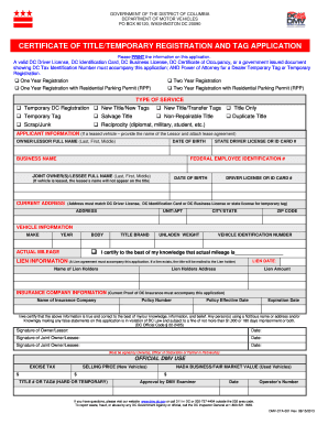  Dc Dmv Form 2013