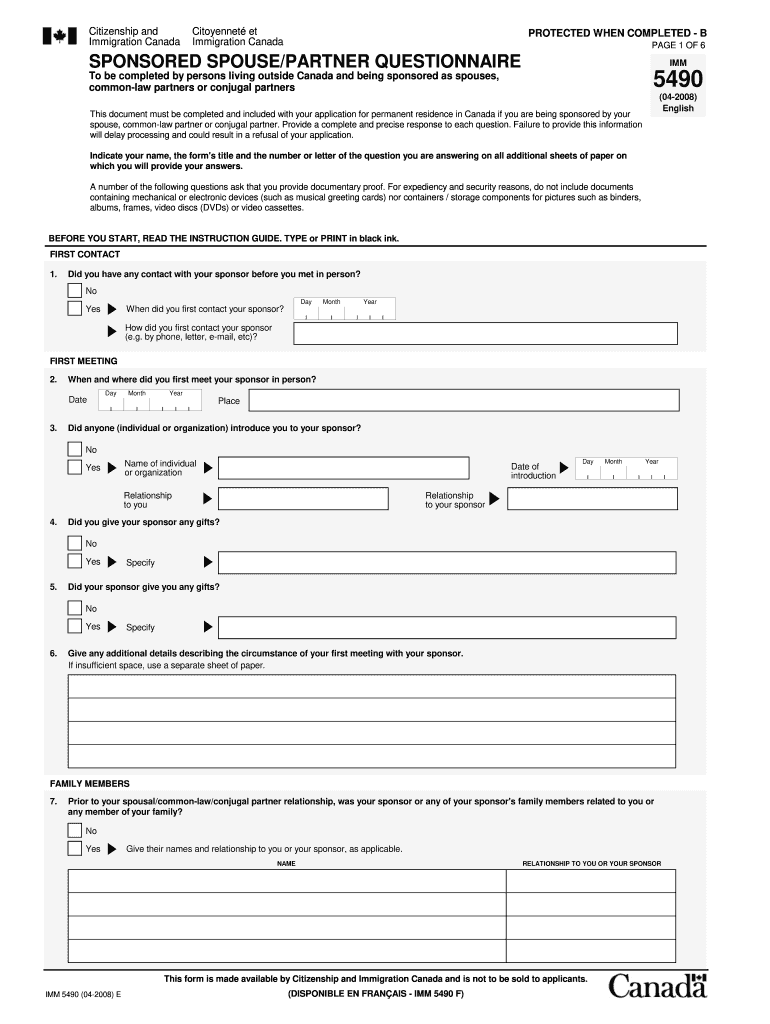  Download Imm 5490 08 Form 2013