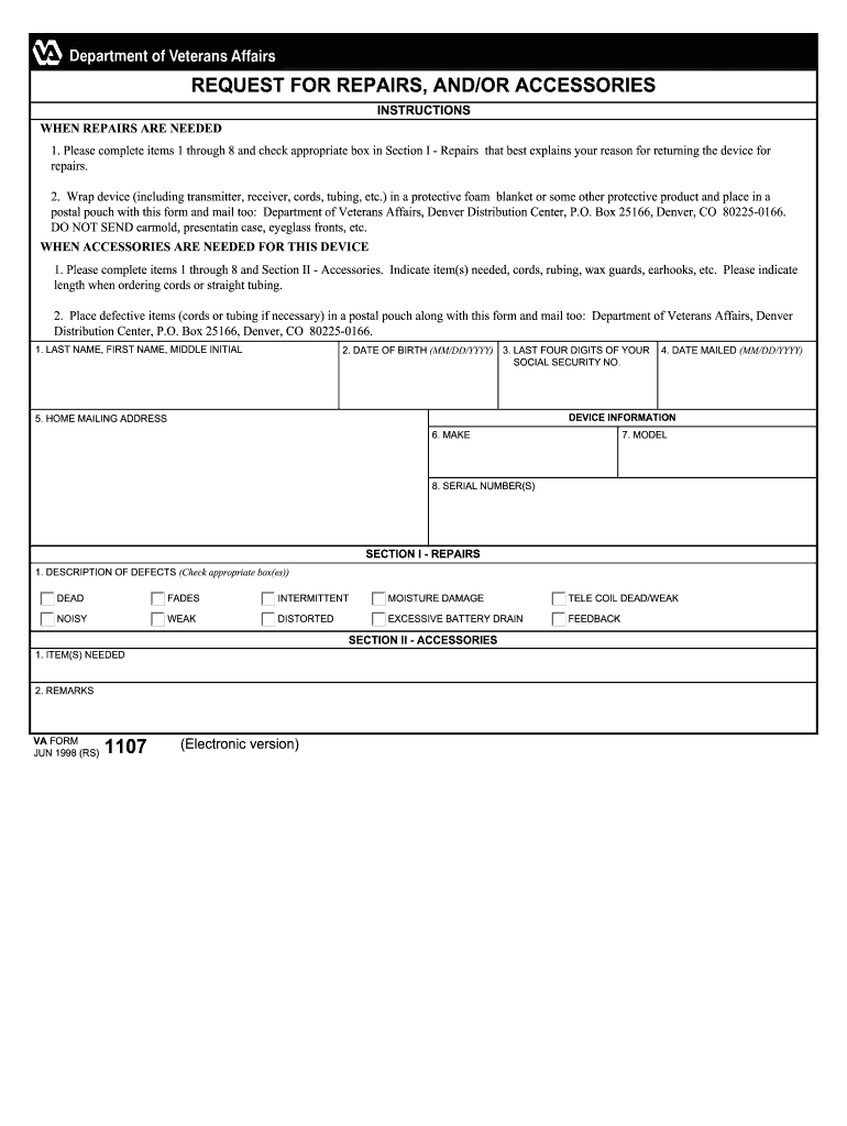 Va Form 1107