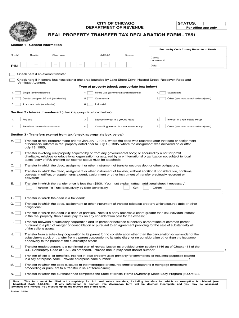  Declaration of Property Form 2008